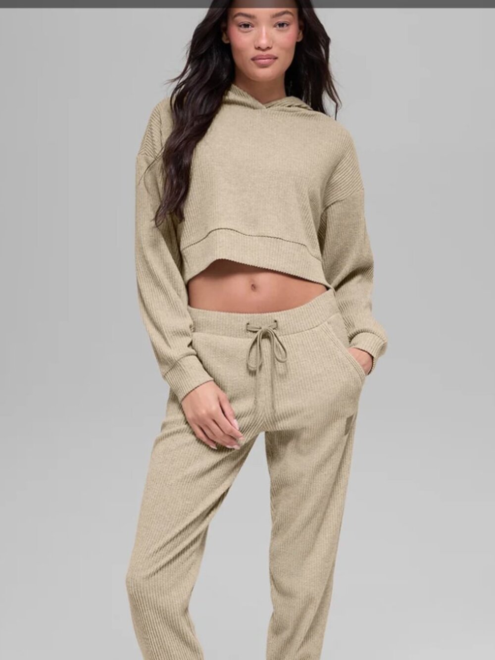 Alo Muse Hoodie Gravel Heather Medium - Picture 5 of 11